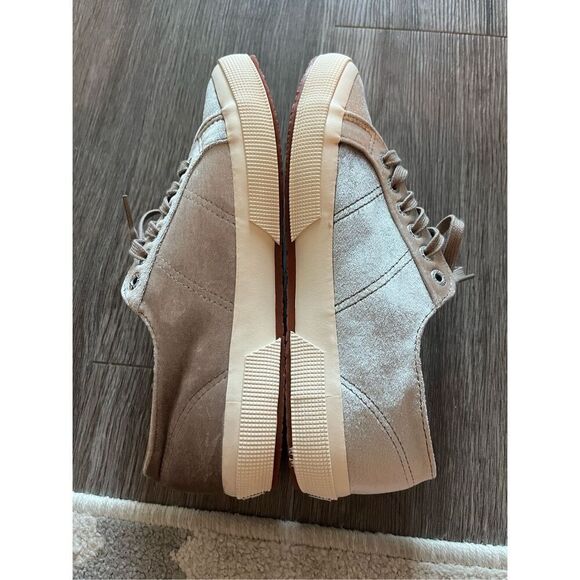 Superga Women’s 2750 Velvet Taupe Grey Comfort Lace Up Sneakers - Picture 8 of 8